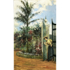 Antonio Ferrigno<br />Figura no portão<br />Óleo sobre madeira, assinado e situado São Paulo inferior direito.<br />35 x 21 cm