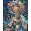 Di Cavalcanti - Primavera (Mulata com flores) - o.s.t. - 65 x 54cm - acid – 1965 – No verso etiqueta de participação na retrospectiva do artista no MAM 1971