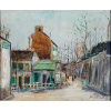 <p>UTRILLO, Maurice, 1883-1955 - Extraordinária pintura intitulada: “Le Lapin Agile a Montmartre”, óleo sobre tela, medindo 50 cm x 61 cm de 1942. O quadro está reproduzido no livro “L‘oeuvre complet de Maurice UTRILLO” no volume III, página 280 registro número 2153. A obra em questão foi negociada nos anos 40 pelo conhecido marchand de Nova York: Justin K. Thannhauser ao grande colecionador M. Jacob Goldschimidt (conforme etiqueta no verso). Décadas mais tarde o quadro retorna a França para as mãos da Galerie Gilbert & Paul Pétridès onde é vendido ao atual proprietário.</p>