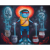 <p>Cranio - AC.DC - Spray e acrílica sobre tela - 152x192cm - Ass no verso - 2017</p>