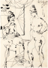 <p>Flávio de Carvalho - Figuras femininas - Nanquim sobre papel - 80 x 60 cm - Acsd, 1969</p>