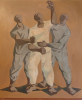 <p>Cl&oacute;vis Graciano -&nbsp;Grito de Liberdade - OSC - 86 x 70 cm - Acid, 1954 - Cl&oacute;vis Graciano cria aqui uma composi&ccedil;&atilde;o emblem&aacute;tica com figuras monumentais e volumes geom&eacute;tricos. O uso de tons terrosos e contrastes fortes reflete sua preocupa&ccedil;&atilde;o com temas humanos e coletivos. A homenagem a Ruth de Souza confere valor hist&oacute;rico adicional &agrave; obra, associando-a a um contexto social e cultural relevante.</p>