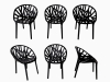 <p>6 Cadeiras modelo Vegetal Ronan & Erwan Bouroullec. Estrutura monobloco injetada em poliamida tingida na cor preta, com design orgânico de ramificações vegetais entrelaçadas. Gravada em baixo-relevo na estrutura com as marcas dos designers e fabricante (Vegetal / R&E Bouroullec / Vitra) - 60 x 67 x 82 cm alt</p>