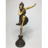 Colinet Bronze e Marfim - restauro na perna de sustentação e mão - CR Colinet assinado na base - 38cm da base