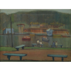 IANELLI, ARCÂNGELO - óleo sobre tela - 46 x 61 cm - “Parque com Lago” - ass. inferior direito - 1958 - 