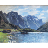 Adelsteen Normann (1848, Bodin – 1918, Oslo) O.S.T - 40x50cm, “Fjords”,ass. CIE, Europa, séc. XIX