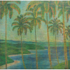 Claudio Tozzi - acrílica sobre tela colada sobre madeira 90 x 90 cm Paisagem ass. CID e verso 1980