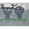Fang, Chen Kong - óleo sobre tela 65 x 81 cm Vasos de Flores ass. CIE e verso 1995 com resquício de etiqueta da Dan Galeria no verso