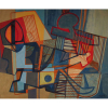 Roberto Burle Marx - panneaux em chapa industrializada 128 x 156 cm Abstração ass. CID 1991 com recibo de venda da Marques Galeria Shopping Center Iguatemi/SP