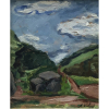 <p>Alfredo Volpi - óleo sobre madeira, 30 x 25cm Paisagem de Mogi das Cruzesass CID decada de 40</p>