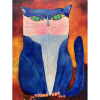 <p>Aldemir Martins- acrílica sobre tela 130 x 100 cm “Gato Azul” ass. CIE E Verso 1990 com etiqueta Galeria Marques no verso</p>