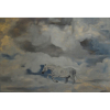 <p>Lenita, óleo e latex sobre tela intitulado Hay ciellos pa l buen caballo 250 x 180 cm datado 1978 com etiqueta da Galeria Strina no verso</p>