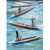 <p>Carybe,Hector Óleo sobre cartão 60 x 45cm “Canoas” ass .CID datado 1979</p>