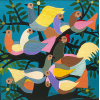 <p>Waldomiro de Deus óleo sobre telaSem Titulo''100 x 100cm ass. CI datada 1991</p>