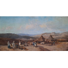 <p>Dario Mecatti óleo sobre tela 83 x 158cm “Cena Árabe” ass. CID</p>