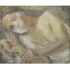 <p>Yolanda Lederer Mohalyi &oacute;leo sobre tela 50 x 60 cm Figura Feminina ass. CID datado 1948</p>