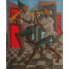 <p>Clovis Graciano óleo sobre tela 90 x 65cm Músicos ass. CID e verso datada 1973</p>