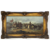 LUIGI LOJACONO, Cena de Batalha, OSM, ACID, 24 x 49cm. Datado 1876 (com moldura de madeira ricamente entalhada e dourada)