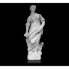 Escultura de mármore representando um dos quatro continentes, figura feminina alada por animal. 125 x 30 x 30cm. Europa, séc. XVIII (com restauro)