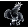 LALIQUE, Estatueta de cristal representando ave cacatua, assinada Lalique France. Alt. 30 x 24 x 20cm. Séc. XX