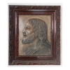 FOSCA, Jesus Cristo, Placa de bronze patinada, assinada. 53 x 46cm. (total c/ moldura)