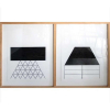 LUCAS COSTA, Mobiliário Estilizado - Díptico, técnica mista sobre papel, 74 x 110cm (c/ moldura)(emoldurados juntos)