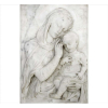 MADONA COM BAMBINO, Rara Placa de mármore carrara, finamente esculpida em relevo alto. 50 x 34 x 08cm. Provavelmente Itália, séc. XVIII.