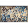 Importante tapeçaria Aubusson ricamente decorada com figuras nobres em cena mitológica, 214 x 318cm = 6,8m2. França, séc. XVII (com pontos de restauro, mas no geral em ótimo estado)