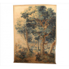 Tapeçaria Verdure, ricamente ornamentada com paisagem. 285 x 200cm = 5,7m2 (precisa pequenos restauros / desgastada). França, séc. XVIII.