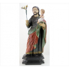 SÃO JOSÉ COM MENINO JESUS, Imagem de madeira entalhada e policromada, olhos de vidro. Alt. 65 x 26 x 18cm Brasil, séc. XIX