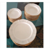 NORITAKE, Jogo de pratos de porcelana contendo 12 rasos, 12 fundos e 12 sobremesa. 