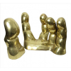 <p>PIETRINA CHECCACCI, Grupo escultórico de bronze dourado representando dedos, assinada. Alt. 40x17x21cm (dedão) e 40x66x50cm (outros 04 dedos). (pode ser utilizada como base de mesa)</p>