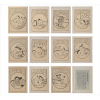 <p>Conjunto de 12 xilogravuras japonesas Ukiyo-e, artista não-identificado, sendo 11 representando motivos eróticos e 01 com poema. 19,5 x 14,5cm cada. Japão, séc. XX (sem moldura)</p>