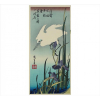 <p>UTAGAWA HIROSHIGE, Xilogravura Ukiyo-e colorida intitulada Garça Branca e Irís, 34 x 14cm. (sem moldura). Japão, séc. XX</p>