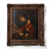 <p>D. V. JAN PEETER DE VRIES (1820-1892) (atribuído), Madonna e Bambino, OST, sem assinatura, 50 x 42cm (m.i). (com selo da Galerie D'Antiquite - Cav. A. Bino Cesana - Venise no verso)</p>