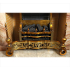 <p>Lareira de metal patinado e dourado, acompanha pedras decorativas. Alt. 65 x 82 x 58cm.</p>