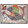 <p>CHICO DA SILVA, Peixes, Guache sobre Tela, ACID, 53 x 73cm (m.i). Datado 1974</p>