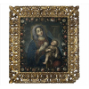 <p>Quadro Hispano-Americano, Nossa Senhora do Leite e Menino Jesus, OST, 113 x 100cm. Séc. XVIII. (com restauro na tela / precisa pequeno restauro na moldura)</p>