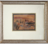 <p>ANTONIO GOMIDE, Nu e Barco, Aquarela sobre Papel, ACID, 13 x 18cm. Década 30 (verso com selode exposição da Pinacoteca do Estado / verso com selo da Galeria Mirante das Artes)</p>