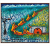 <p>JOSE ANTONIO DA SILVA, Carro de Boi, Tempo Bom que Não Volta Mais, OST, ACIE, 45 x 55cm (m.i). Datado 1976</p>