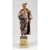 Bruno Zach - Bronze - elegante figura semi nua - 47 cm alt com a base - Ass: na base