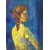 <p>Figura de Mulher, Óleo sobre tela, Tamanho 49 X 37 cm</p>