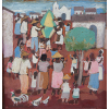 <p>F&Uacute;LVIO PENNACCHI, Festa Junina, Gouache sobre Duratex, medindo 10x10cm, assinado no canto inferior diretio</p>