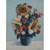 Inima de Paula - Girassóis e flores do campo – Homenagem a Van Gogh – 88 x 62 cm – Ass.CID e Década de 60