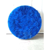 Marcos Coelho Benjamim - Mandala azul - Série Pelos - 80 cm de diâmetro - Zinco galvanizado e madeira - Assinatura verso e Data 2021 