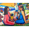 <p>Inimá de Paula - Mulheres na beira do Rio São Francisco - Série homenagem a Gauguin - 65 x 80 cm - Óleo sobre eucatex - Assinatura canto inferior direito e Data 1980 - Acompanha o estudo que o artista fez para a obra e o certificado de autenticidade emitido pela Fundação Inimá de Paula - Reproduzida no Raisonné Volume I de Obras catalogadas -</p>