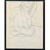 TARSILA DO AMARAL - Estudo - desenho a grafite sobre papel - 25,5 x 20 cm. Estudo para a tela A Negra de 1923 que está reproduzida no catálogo Raissonné da artista volume I páginas 90 e 91.<br /><br />Com a seguinte declaração no verso:<br /><br />Declaro ter retirado da residência da Sra. Tarsila do Amaral os quadros Central do Brasil, A Negra e Floresta, todos de propriedade do Museu de Arte Contemporânea da Universidade de São Paulo e que haviam sido cedidos para a Bienal de Veneza de 1964, São Paulo, 10 de Junho de 1965 Walter Zanini.<br /><br />Segue com o desenho, uma carta para a Sra. Berta Moraes Novaes amiga da artista com conselhos sobre sua pintura.<br /><br />Cujo a procedência do desenho veio da própria família da Sra. Berta Moraes Novaes.