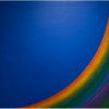 TOMIE OHTAKE - Sem titulo - oleo sobre tela - 100 x 100 cm - a.c.i.e. - 1983 - No verso etiqueta da Galeria Grifo e Galeria Nara Roesler