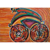 GERCHMAN, Rubens - Ciclista em São Paulo - óleo sobre tela - 90 x 128 cm - a.c.i.d. 2005 