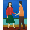 DJANIRA da Motta e Silva - Casal - óleo sobre tela - 46 x 38 cm - a.c.i.d. - Procedência A Galeria São Paulo
